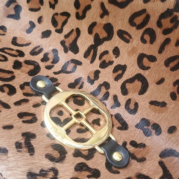 Never used! IMAN 100% split leather purse with leopard cowhide front - Picture 4 of 8